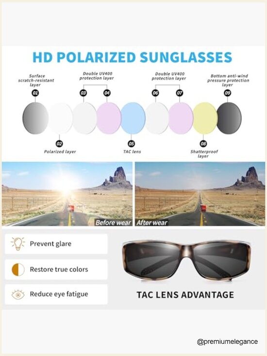 Polarized Fit Over Glasses Sunglasses Wraparound UV400 Protection Unisex